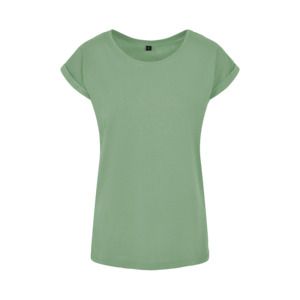 Build Your Brand BY021 - Ladies Extended Shoulder Tee Neo mint