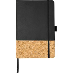 JournalBooks 107320 - Evora A5 cork thermo PU notebook Solid Black