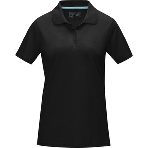 Elevate NXT 37509 - Graphite short sleeve women’s GOTS organic polo Solid Black