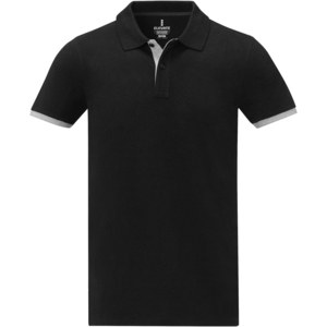 Elevate Life 38110 - Morgan short sleeve men's duotone polo Solid Black