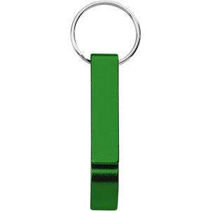 PF Concept 104571 - Tao RCS recycled aluminium bottle and can opener with keychain  Green