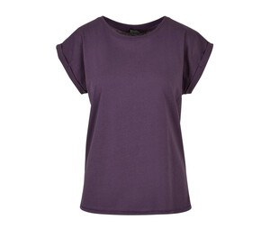 Build Your Brand BY021 - Ladies Extended Shoulder Tee Purple Night
